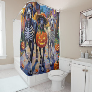 Rideaux De Douche Costumes d'Halloween pour Great Dane en tournée de