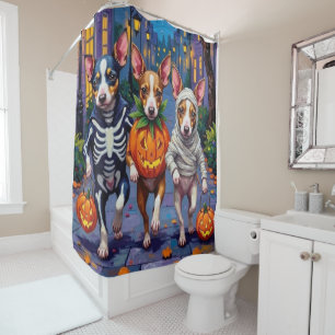Rideaux De Douche Costumes d'Halloween pour Rat Terrier pour la tour