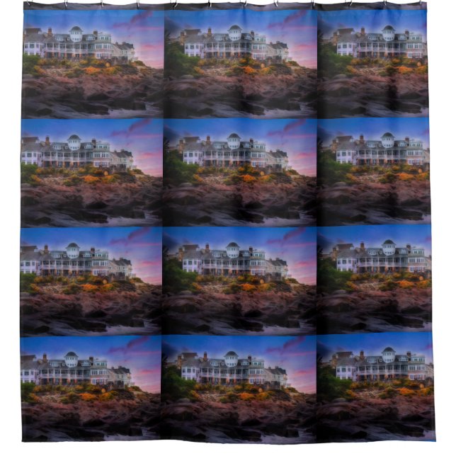 Rideaux De Douche Côte pittoresque Sunrise Cape Neddick Maine (Devant)