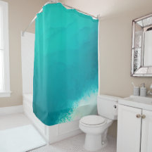 Côte Turquoise bleu Aqua Aquarelle blanche Abstrai