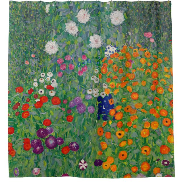 Rideaux De Douche Cottage Garden Gustav Klimt restauré (Devant)