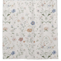 Cottagecore Beige Fantaisiste Fleur Sauvage Aquare