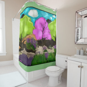 Rideaux De Douche Cotton Candy Art Abstrait