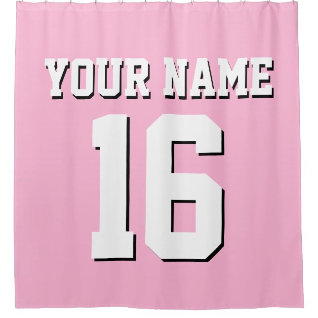 Rideaux De Douche Cotton Candy Rose White Sports Jersey Team Jersey (Devant)