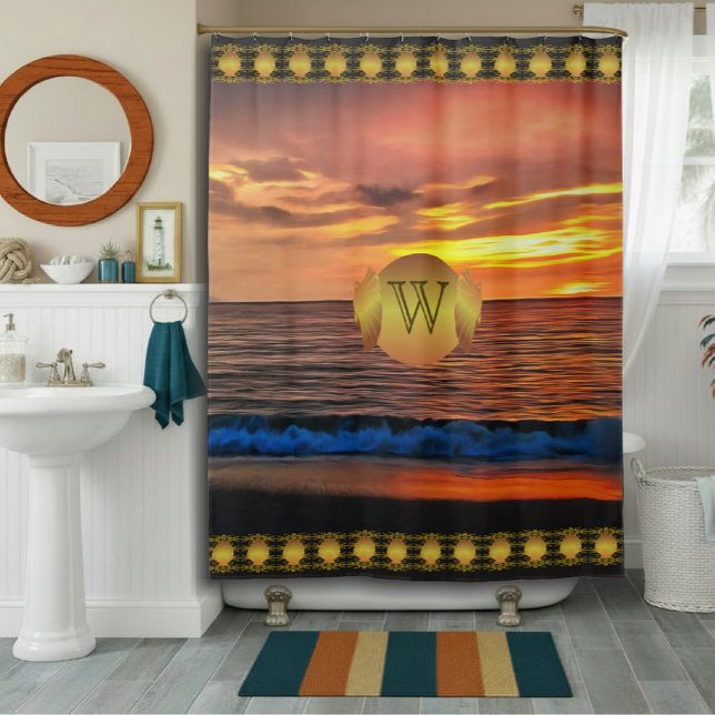 Rideaux De Douche Coucher de soleil 1577 (Créateur téléchargé)