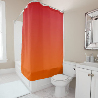 Rideaux De Douche Coucher du soleil Ombre orange rouge