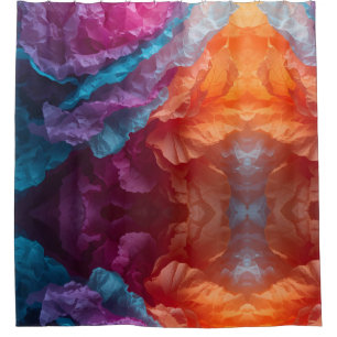 Rideaux De Douche Couches de papier de soie abstrait lumineux