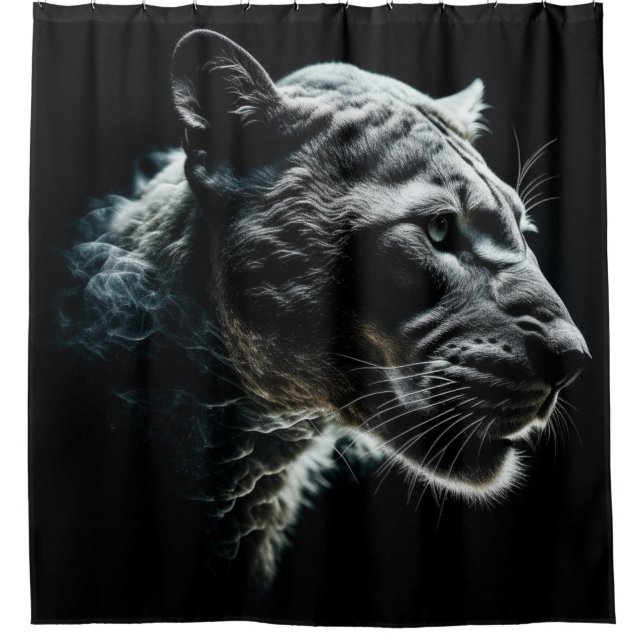 Rideaux De Douche Cougar gris gras (Devant)
