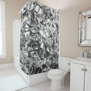 Rideaux De Douche Couleur d'argent pour la conception d'huile d'alum
