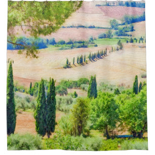 Rideaux De Douche Couleur d'eau de la Toscane #1