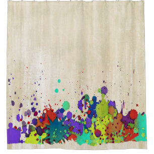 Rideaux De Douche COULEUR FUNNY SPLASHes I + votre backgr. & idées