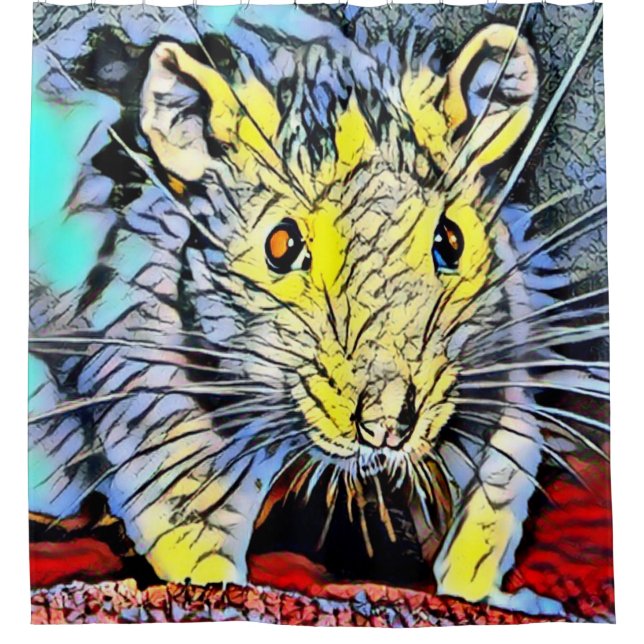 Rideaux De Douche Couleur - Rat (Devant)