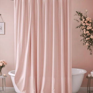 Rideaux De Douche Couleur solide rose pâle