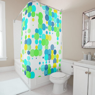 Rideaux De Douche Couleurs d'été vibrantes et funky à pois