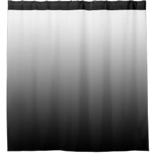 Rideaux De Douche Couleurs douces de gradients - blanc noir + vos