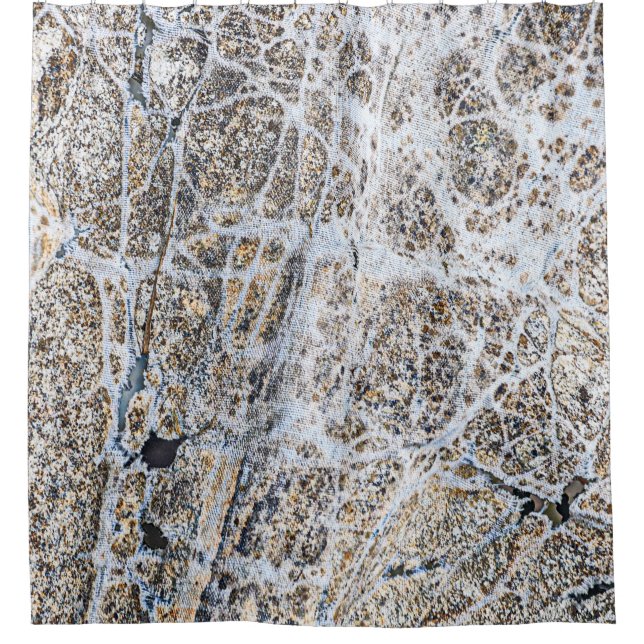 Rideaux De Douche Couleurs neutres Abstraites de Grunge (Devant)