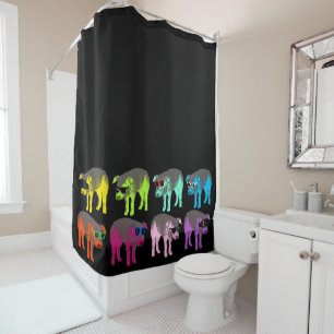 Rideaux De Douche Couleurs pop chinois Cochon Année Zodiac Douche ri