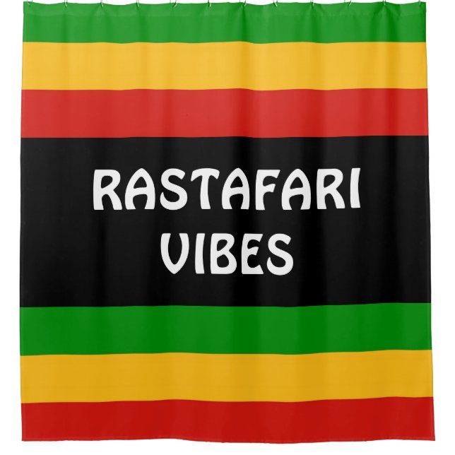 Rideaux De Douche COULEURS RASTAFARI + vos idées (Devant)