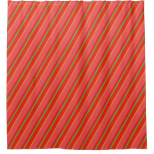 Rideaux De Douche Couleurs Rouge Pavot Rose Orange Vert Grandes Tête