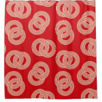 Couleurs rouges, anneaux rayés verrouillés motif.