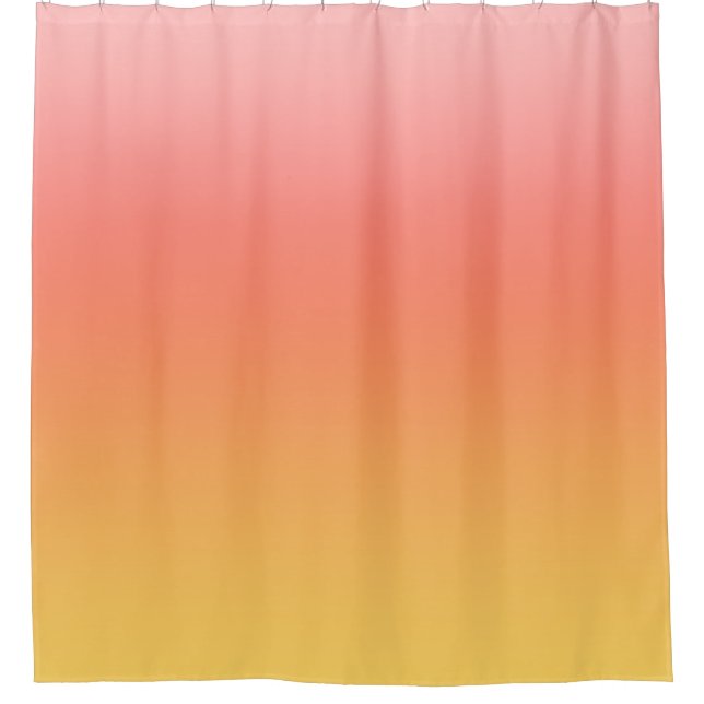 Rideaux De Douche Couleurs simples - Jaune à Misty Pink ombre (Devant)