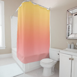 Rideaux De Douche Couleurs simples - Jaune à Misty Pink ombre