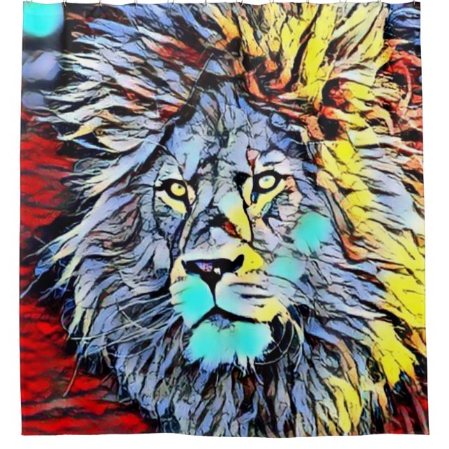 Rideaux De Douche coup de pied couleur - lion king (Devant)