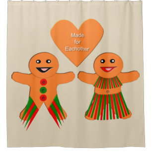 Rideaux De Douche Couple de pain d'épices de Noël