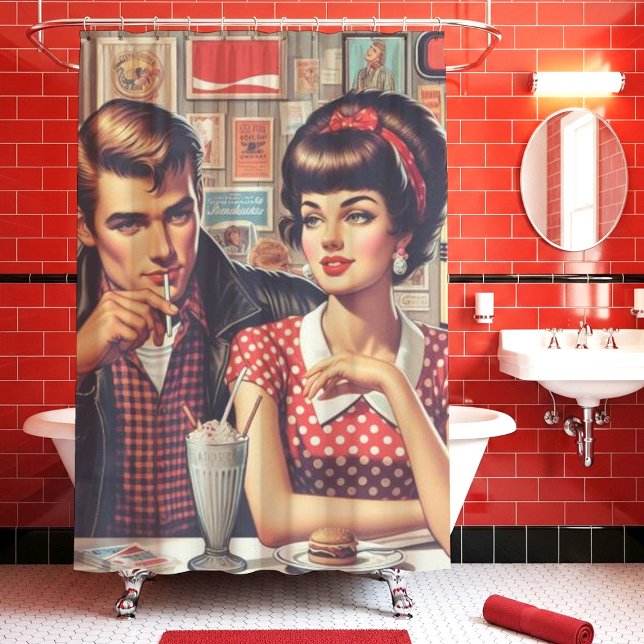 Rideaux De Douche Couple des années 1950 (Créateur téléchargé)