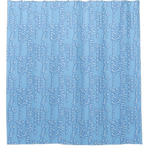 Rideaux De Douche Courant des bulles, nuances de bleu-clair