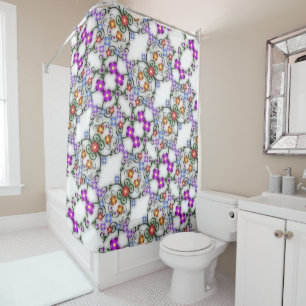 Rideaux De Douche Couronne colorée de fleurs