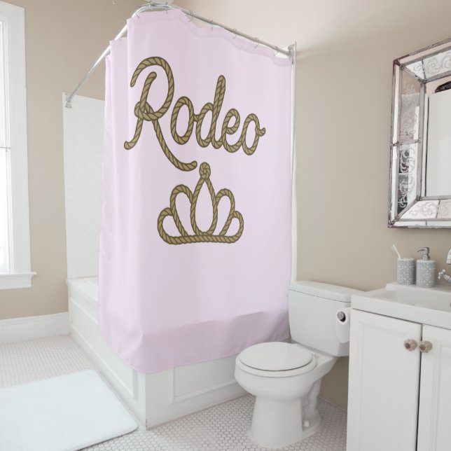 Rideaux De Douche Couronne de Tiara Country Western Rodeo Reine (En situation)