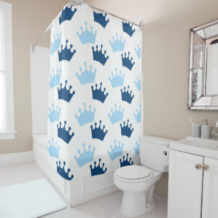 Rideaux De Douche Couronnes royales bleues Conte de fées Prince Livr