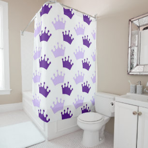 Rideaux De Douche Couronnes royales violettes conte de fées prince l