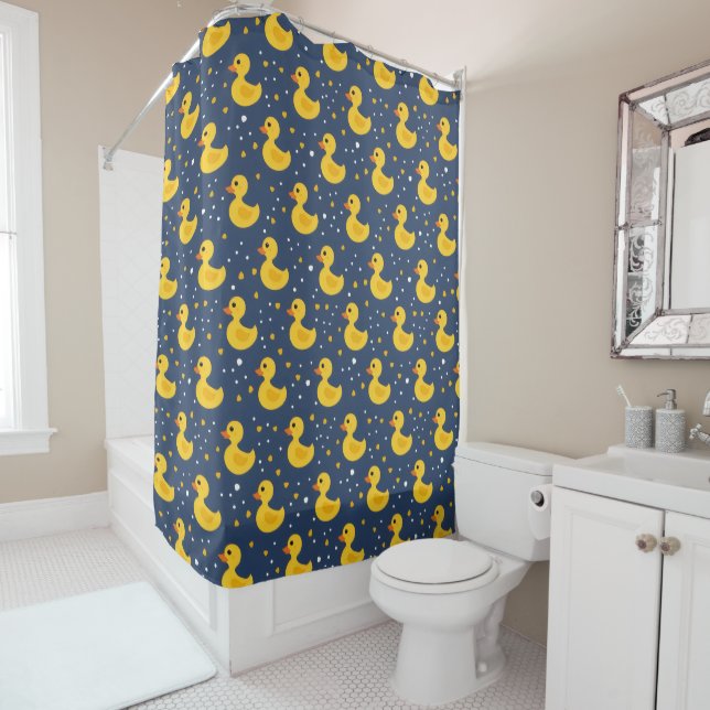 Rideaux De Douche Couteaux Jaunes mignons (En situation)