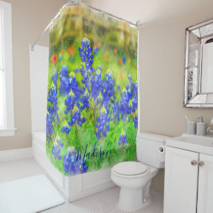Rideaux De Douche Coutume florale de Bluebonnet chic minable
