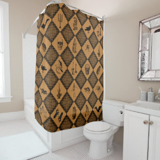 Rideaux De Douche Couverture Sherpa Wiccan Patchwork de Sorcière