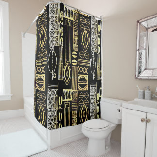 Rideaux De Douche Cowrie Shell Motif