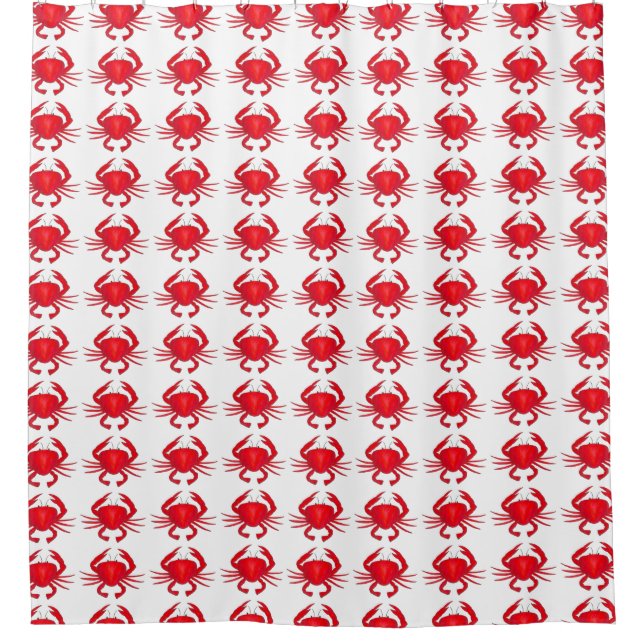 Rideaux De Douche Crabe rouge Crabes du Maryland Ocean Beach Douche  (Devant)