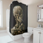 Rideaux De Douche Crâne avec brûler la cigarette Vincent van Gogh Ar<br><div class="desc">Vincent van Gogh (Néerlandais, 1853 - 1890) Crâne d'un squelette avec cigarette brûlante, 1885-1886, Huile sur toile Sans cadre : 32 cm × 24, 5 cm (13 po × 9, 6 po) Travail précoce de Vincent van Gogh. Ce petit tableau fait partie de la collection permanente du musée Van Gogh...</div>