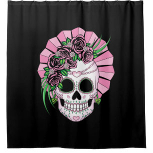 Rideaux De Douche Crâne Lady Sugar