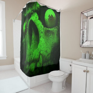 Rideaux De Douche Crâne Vert