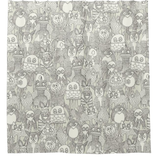 Rideaux De Douche crayon pinatas ivoire (Devant)