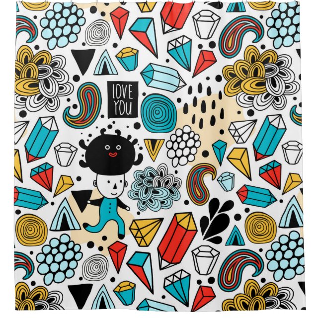 Rideaux De Douche Crazy head (Devant)