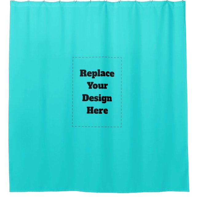 Rideaux De Douche Créez Votre Propre cyan (Devant)