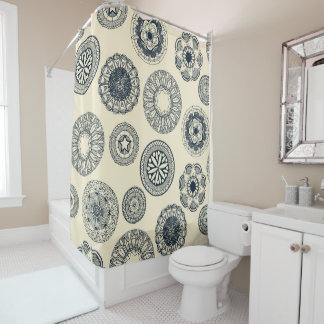 Rideaux De Douche crème spot mandala cirque