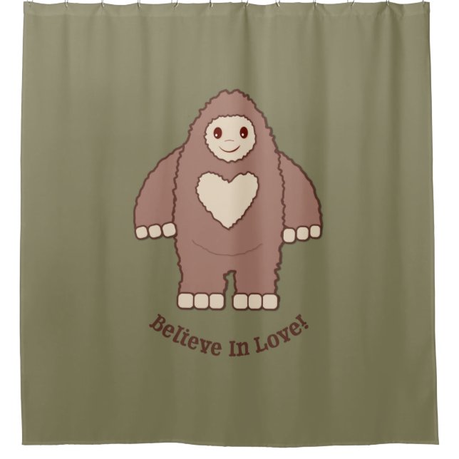 Rideaux De Douche Croire en l'amour Bigfoot (Devant)