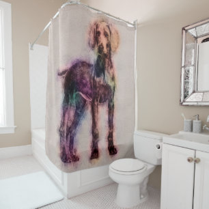 Rideaux De Douche Croquis de chiot de Weimaraner