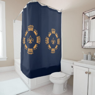RIDEAUX DE DOUCHE CROWNS KING QUEEN