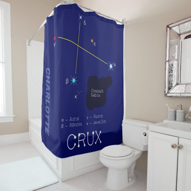 Rideaux De Douche Crux de constellation de l'hémisphère sud (En situation)